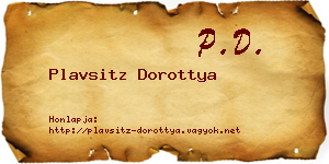 Plavsitz Dorottya névjegykártya