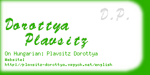 dorottya plavsitz business card
